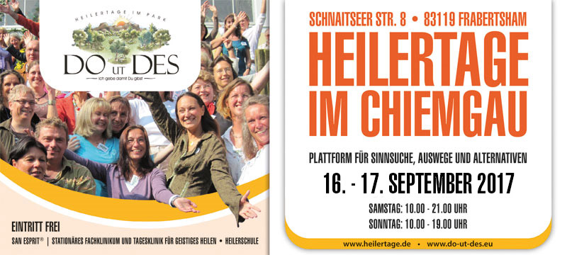 Programm DO UT DES 2017 - Heilertage im Chiemgau